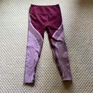 Fabletics red full length seamless leggings size M